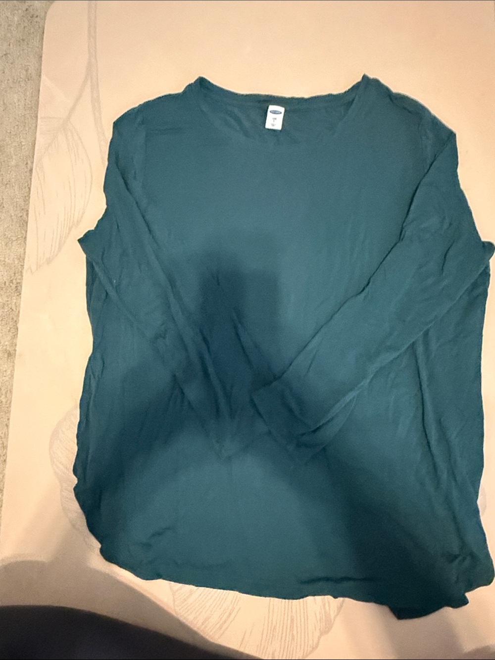Old Navy Teal 3/4 Sleeve Crewneck Top
